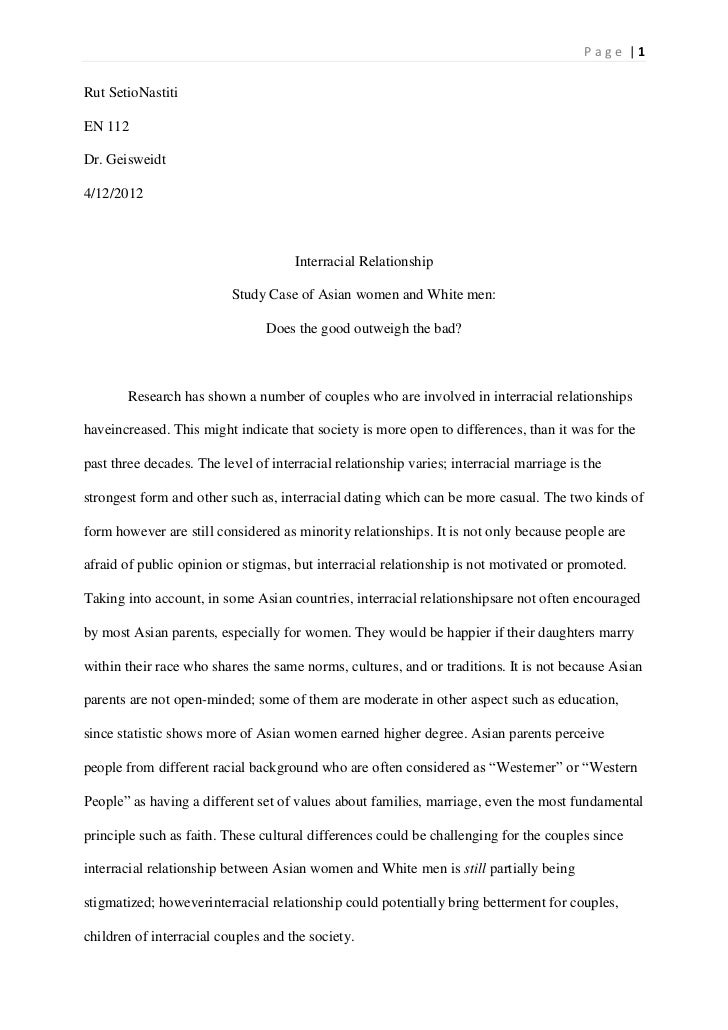 Реферат: Interracial Relations Marriages Essay Research Paper Interracial